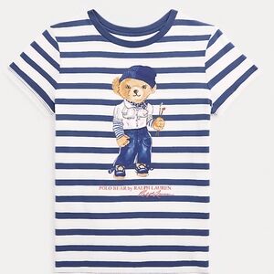 Ralph Lauren Kids Striped Blue and White T-Shirt Size 5 New